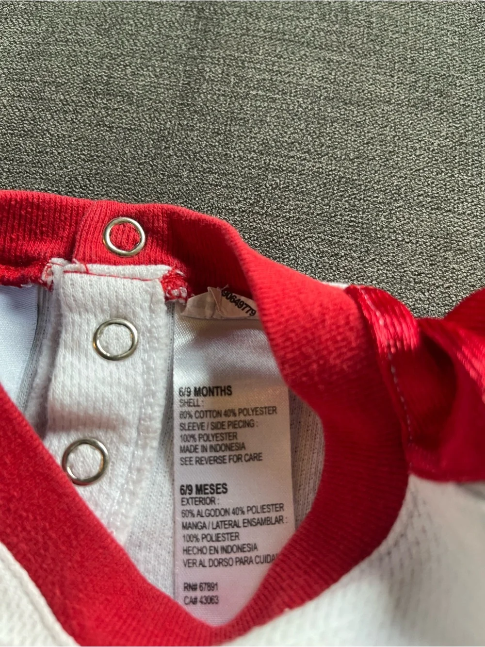 Mixed Brand Baby Boy’s 6-9 Month Wisconsin Onesies